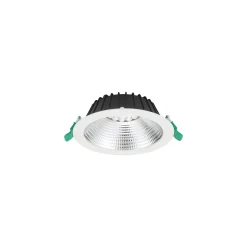 Sylvania LED Downlight Insaver Slim 175 Aluminium Vit 13W 1700lm 70D - 840 Kallvit | Utskärning 175mm - IP44 - Dimbar