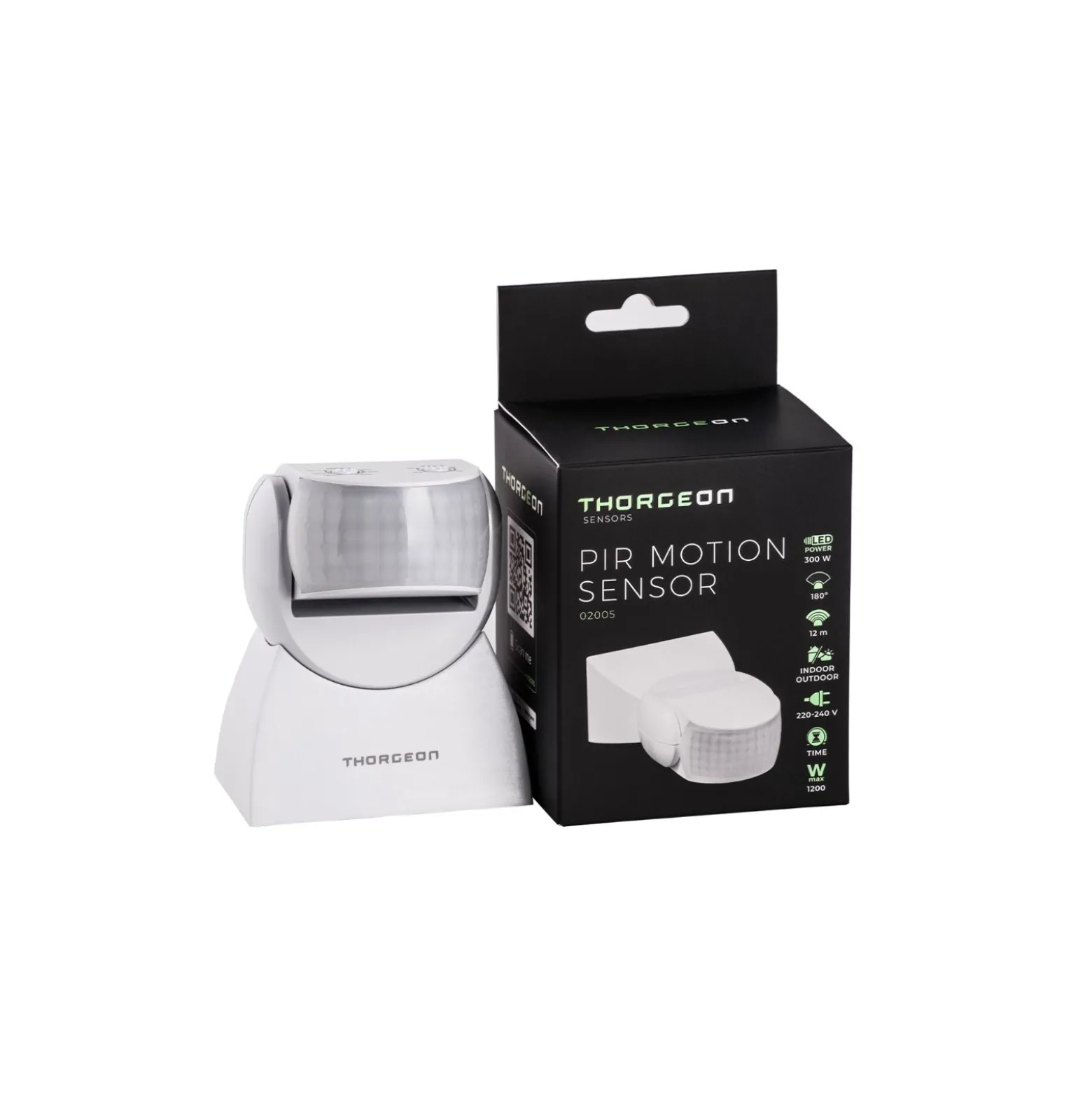 Thorgeon Rörelsesensor PIR Vit | IP65| 12M | Max 1200W
