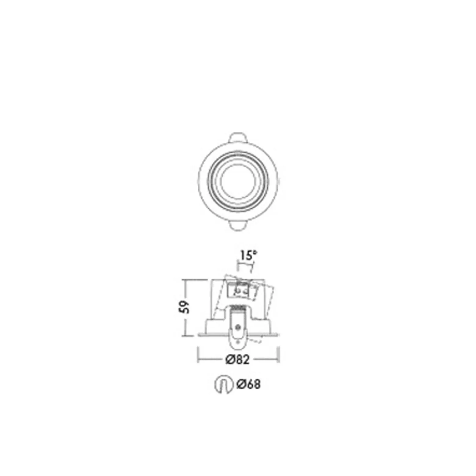 THORNeco LED Spot LILY Svart 9W 900lm 60D - 940 Kallvit | 82mm - Utskärning 68mm - IP44 - Bästa färgåtergivning - Dimbar