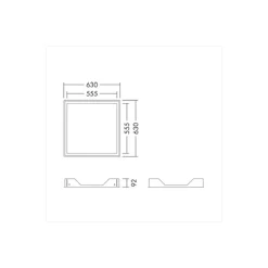 THORNeco ANNA VARIO 60x60cm Infälld Mount Box