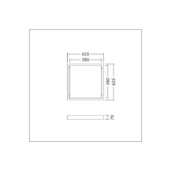 THORNeco ANNA VARIO 62x62cm Slim Surface Mount Box