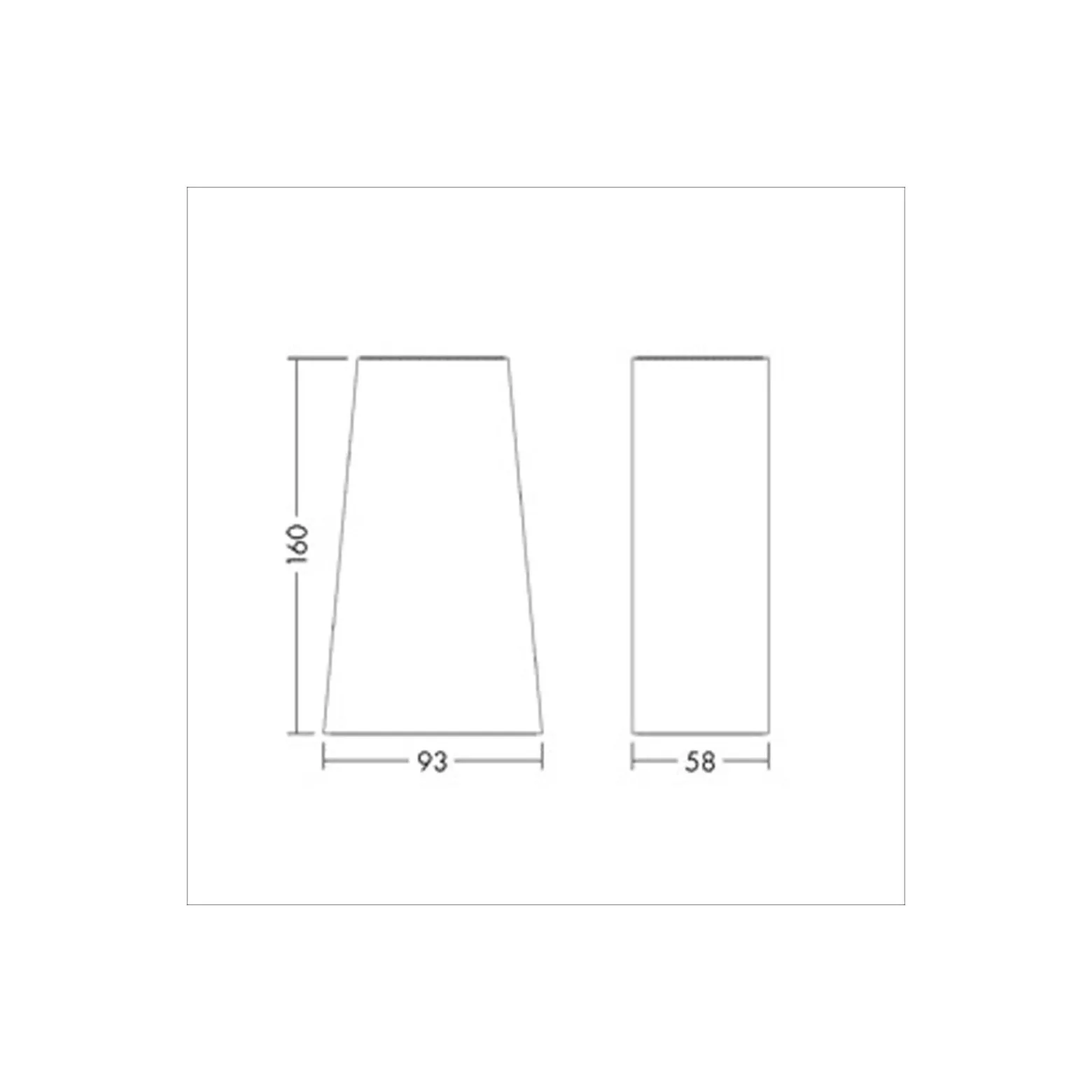 THORNeco Armatur Fyrkant HOLLY Aluminium Svart Up & Down 8W 500lm - 830 Varm Vit