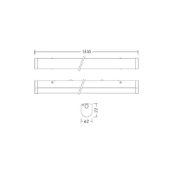THORNeco LED Allmänbruksarmatur Poppy 60W 6500lm - 840 Kallvit | 150cm - Rörelse- Och Ljussensor