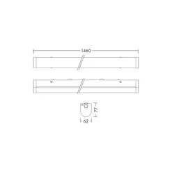 THORNeco LED Allmänbruksarmatur Poppy 60W 6500lm - 840 Kallvit | 150cm - 3 Timmar Nödbelysning