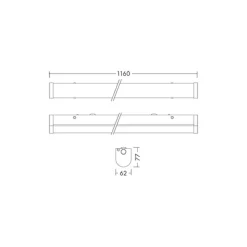 THORNeco LED Allmänbruksarmatur Poppy 48W 5000lm - 840 Kallvit | 120cm