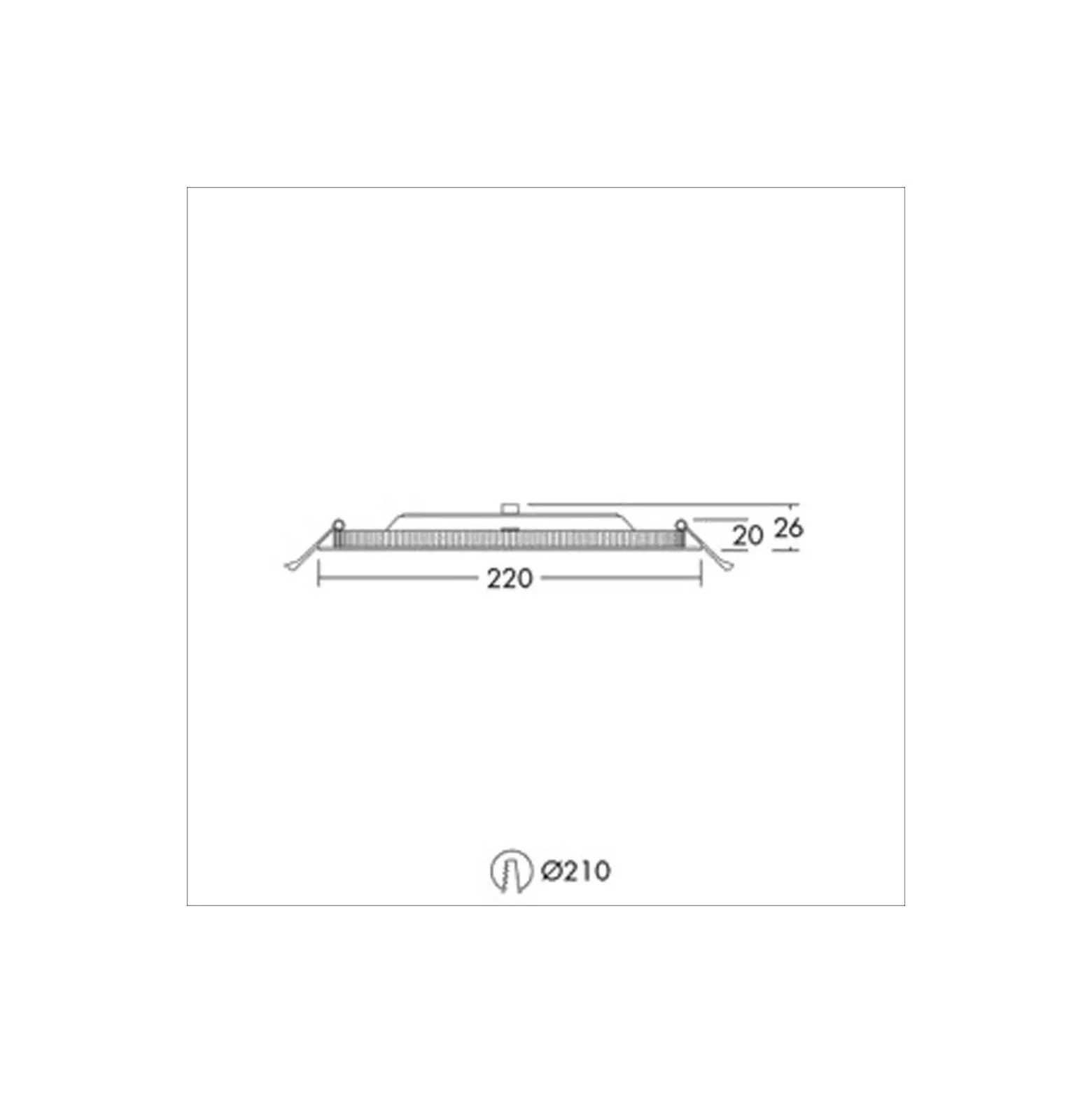 THORNeco LED Downlight ZOE VARIO Aluminium Vit 22W 2000lm - 830-835-840 CCT | Utskärning 210mm - IP44