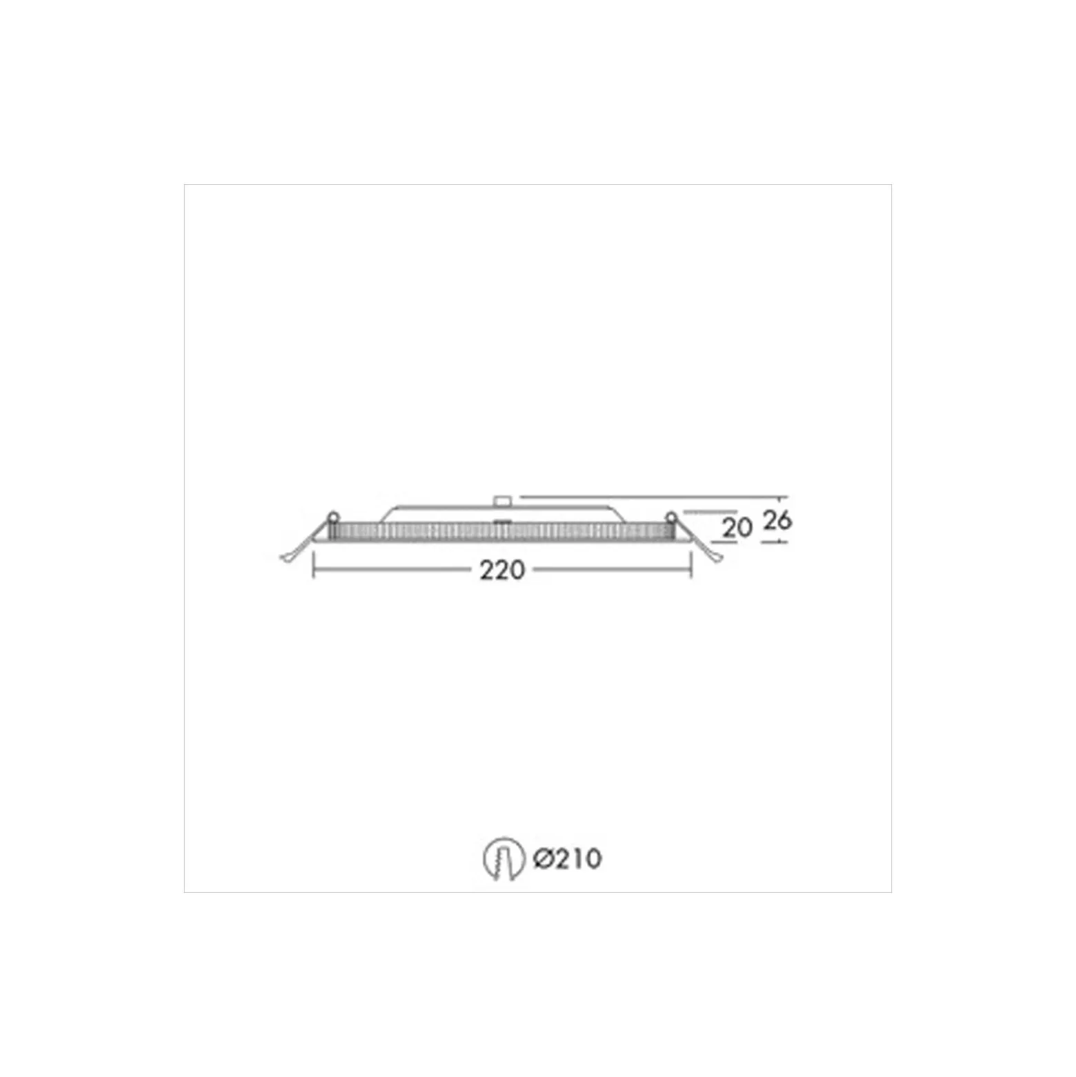 THORNeco LED Downlight ZOE VARIO Aluminium Vit 22W 2000lm - 830-835-840 CCT | Utskärning 210mm - IP44 - Dali Dimbar