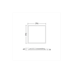 THORNeco LED Panel ANNA VARIOFLEX Aluminium Vit 22/33/35/40W 3000/3750/4000/4400lm - 830-840 CCT | 60x60cm - UGR < 19