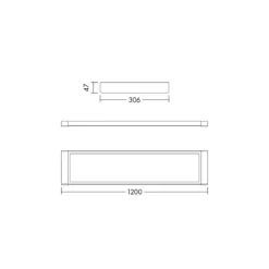 THORNeco LED Panel Roxy 16W 2000lm - 840 Kallvit | 120x30cm - UGR <19 - Dimbar