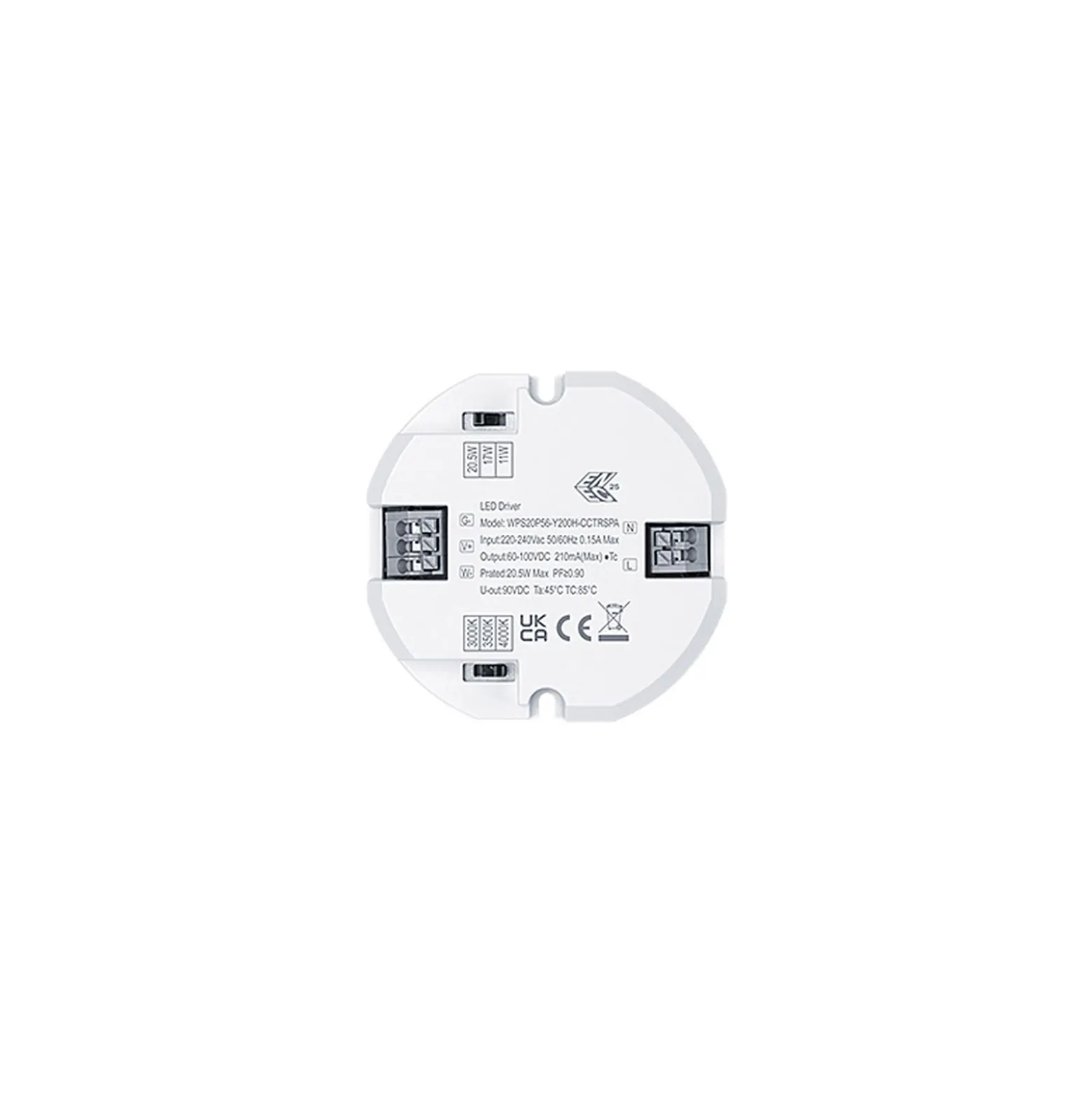 THORNeco LED Plafond LARA VARIOFLEX Vit 20.5W 2200lm - 830-835-840 CCT | 300mm - IP65