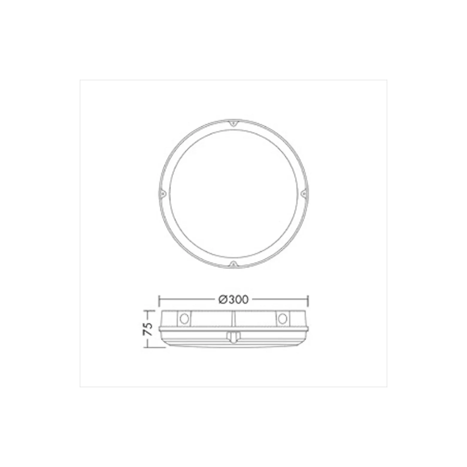 THORNeco LED Plafond LARA VARIOFLEX Vit 20.5W 2200lm - 830-835-840 CCT | 300mm - IP65