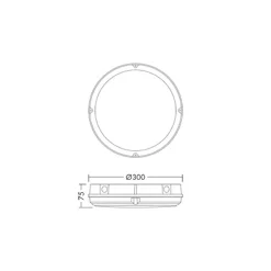 THORNeco LED Plafond LARA VARIOFLEX Vit 20.5W 2200lm - 830-840 CCT | 300mm - IP65 - Rörelsesensor, Ljussensor