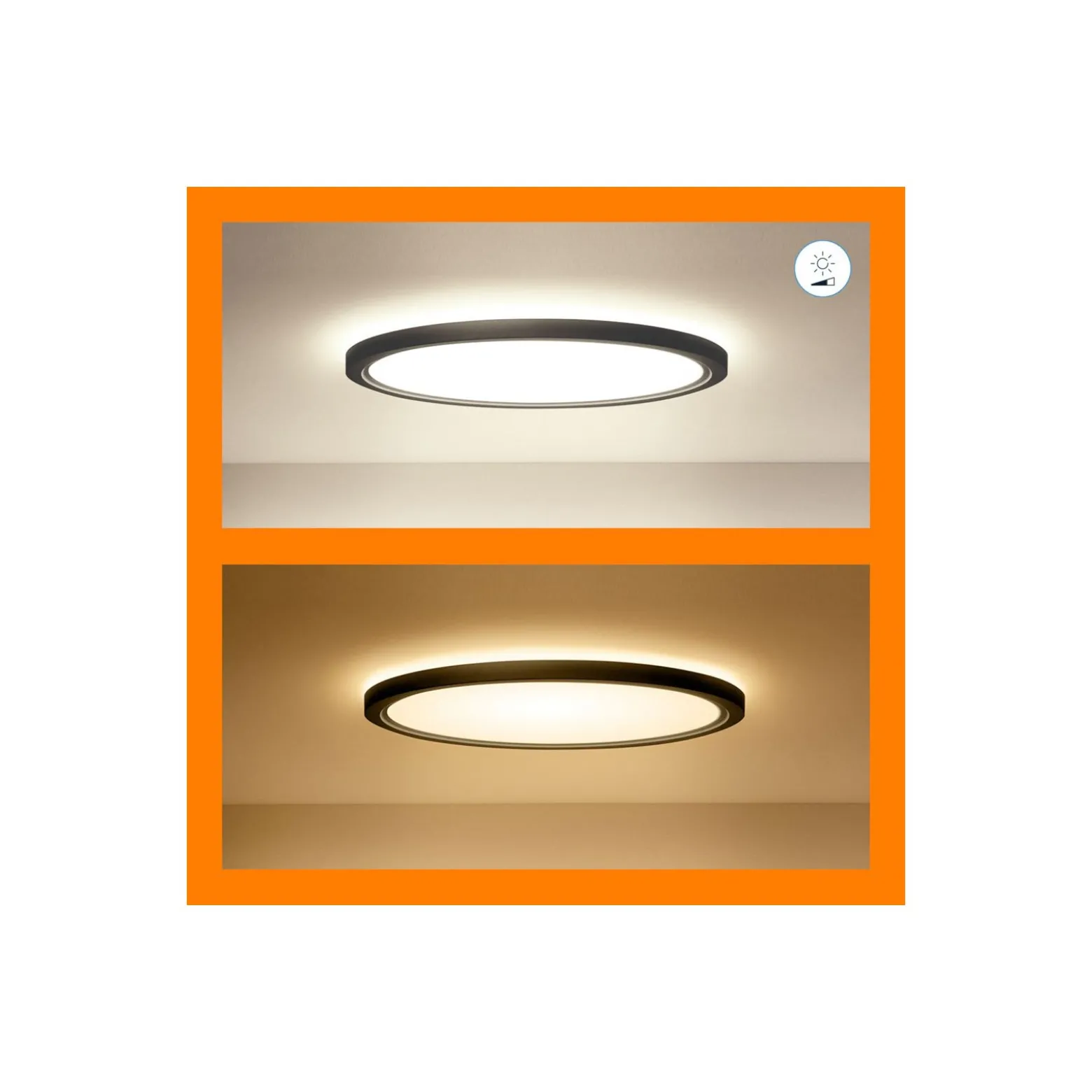 WiZ Smart LED Taklampa SuperSlim Svart 22W 2600lm - 922-950 Justerbar Vit + RGB | IP20 - Bästa Färgåtergivning - Wifi Dimbar