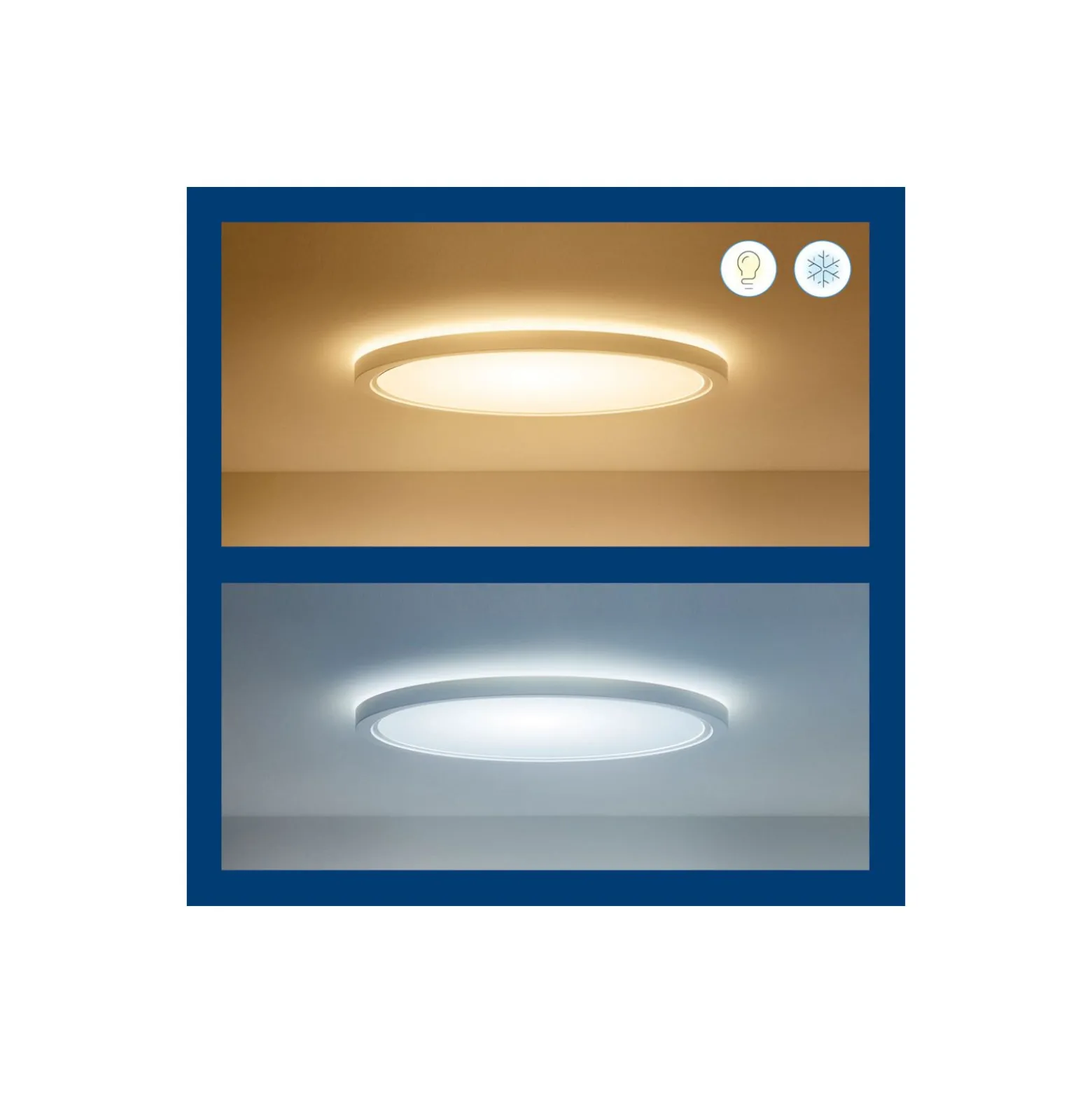 WiZ Smart LED Taklampa SuperSlim Vit 22W 2600lm - 922-950 Justerbar Vit + RGB | IP20 - Bästa Färgåtergivning - Wifi Dimbar