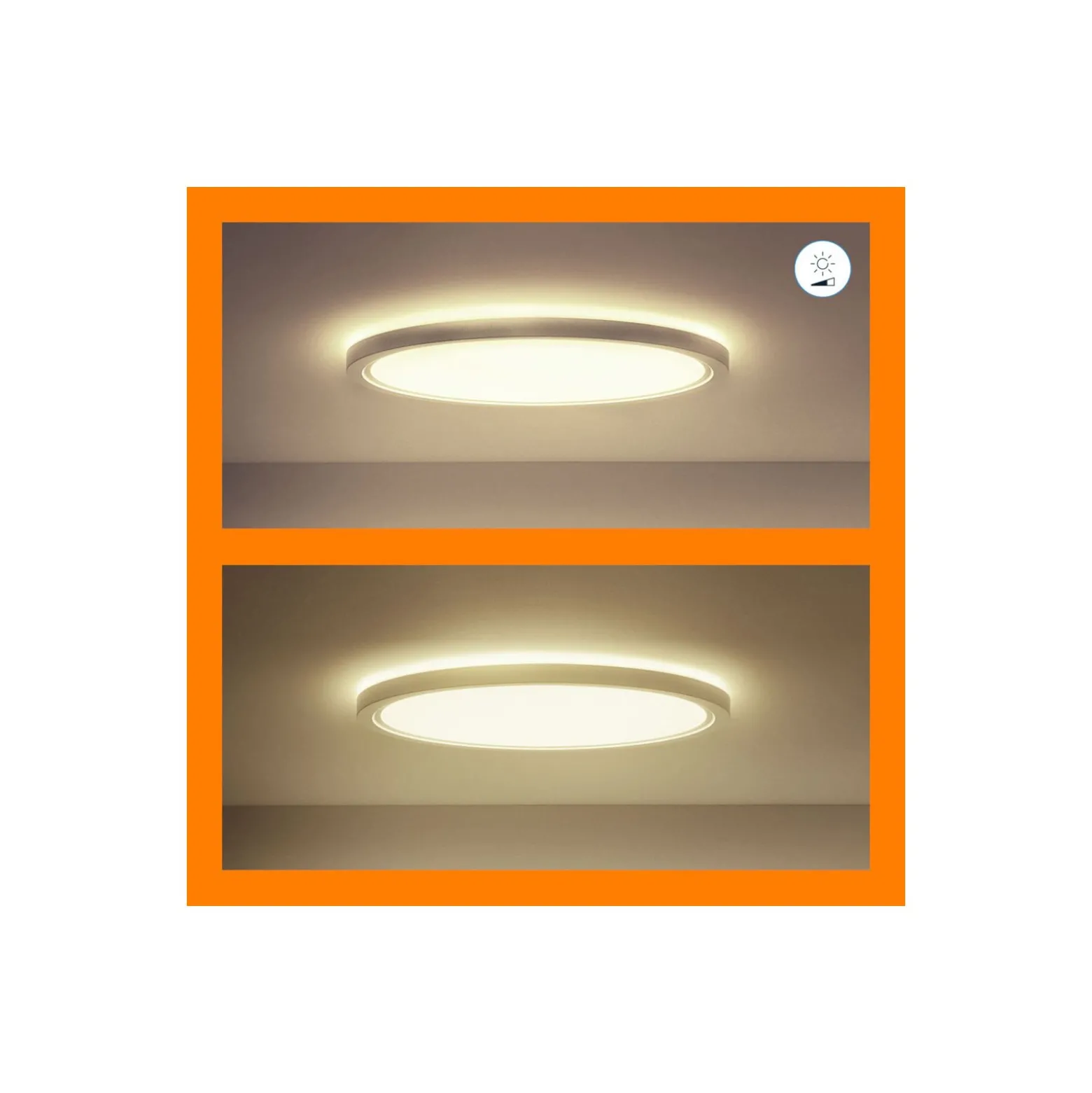 WiZ Smart LED Taklampa SuperSlim Vit 22W 2600lm - 922-950 Justerbar Vit + RGB | IP20 - Bästa Färgåtergivning - Wifi Dimbar