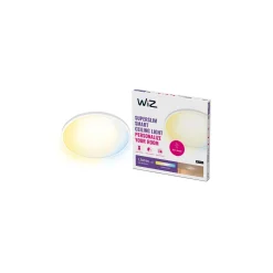 WiZ Smart LED Taklampa SuperSlim Vit 16W 1500lm - 927-965 Justerbar Vit | IP20 - Bästa Färgåtergivning - Wifi Dimbar