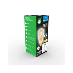 WiZ Smart LED E27 Edison Filament Ambar 6.5W 720lm - 820-845 Justerbar Vit | Dimbar - Ersättare 50W