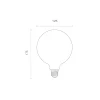 WiZ Smart LED E27 Globe Filament Ambar 125mm 6.5W 720lm - 820-845 Justerbar Vit | Dimbar - Ersättare 50W