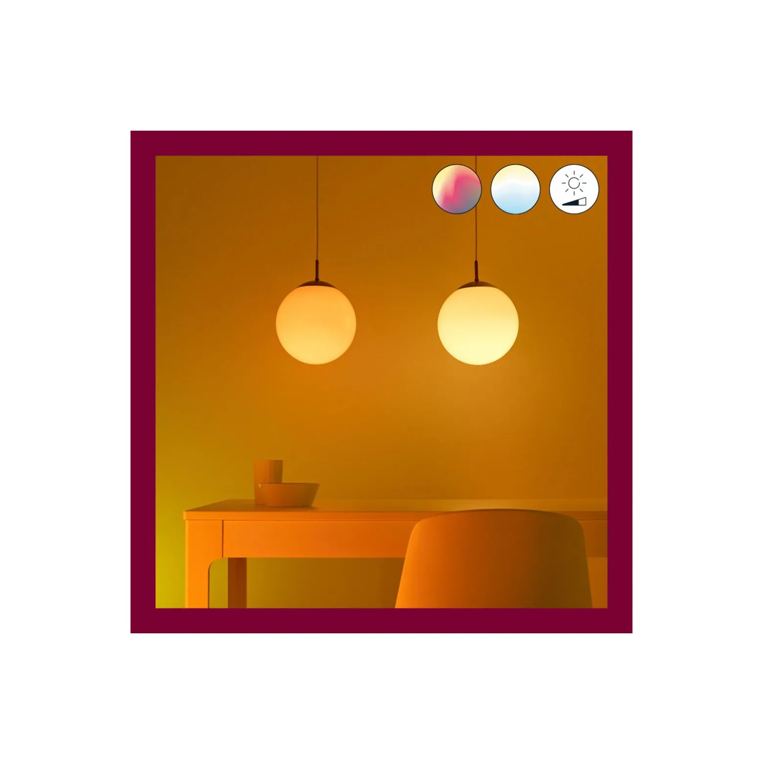 WiZ Smart LED E27 Globe Filament Matt 5W 470lm | Bästa Färgåtergivning - Dimbar - Ersättare 40W