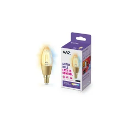 WiZ Smart LED E14 Kronljus Filament Guld 5W 370lm | Bästa Färgåtergivning - Dimbar - Ersättare 25W