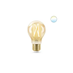 WiZ Smart LED E27 Päron A60 Filament Guld 7W 640lm | Bästa Färgåtergivning - Dimbar - Ersättare 50W