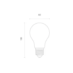 WiZ Smart LED E27 Päron Filament Smoke 6.5W 400lm - 820-850 Justerbar Vit | Dimbar - Ersättare 35W