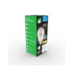 WiZ Smart LED E27 Päron Filament Smoke 6.5W 400lm - 820-850 Justerbar Vit | Dimbar - Ersättare 35W