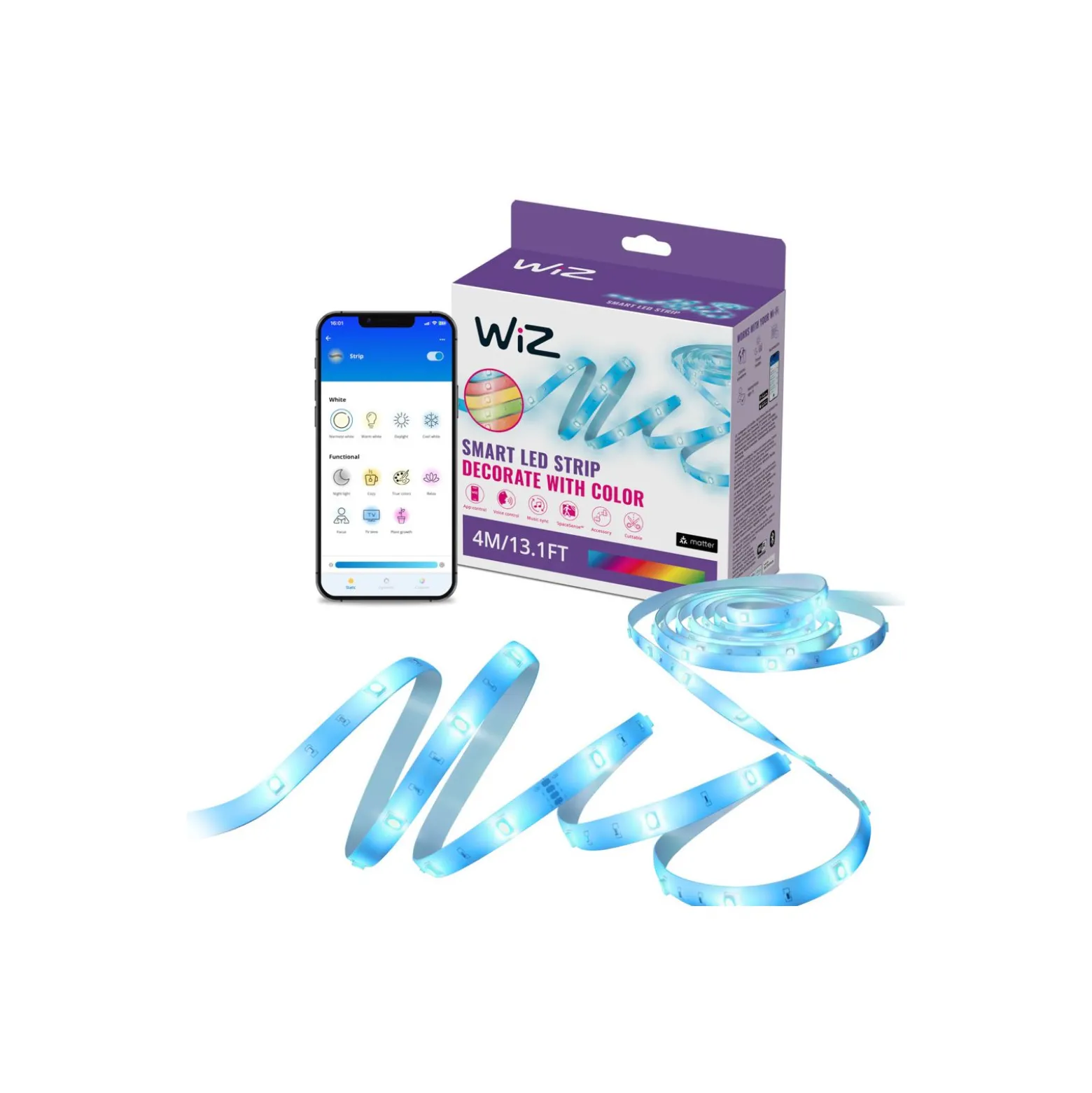 WiZ Smart Led-Ljusslingor 4 Meter 6W RGBIC | IP20